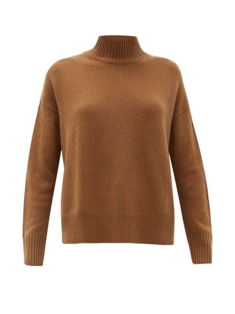 Allude - High-neck Cashmere Sweater - Womens - Camel