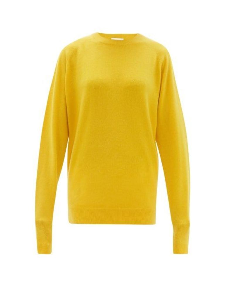 Raey - Raglan-sleeve Boyfriend Cashmere Sweater - Womens - Yellow
