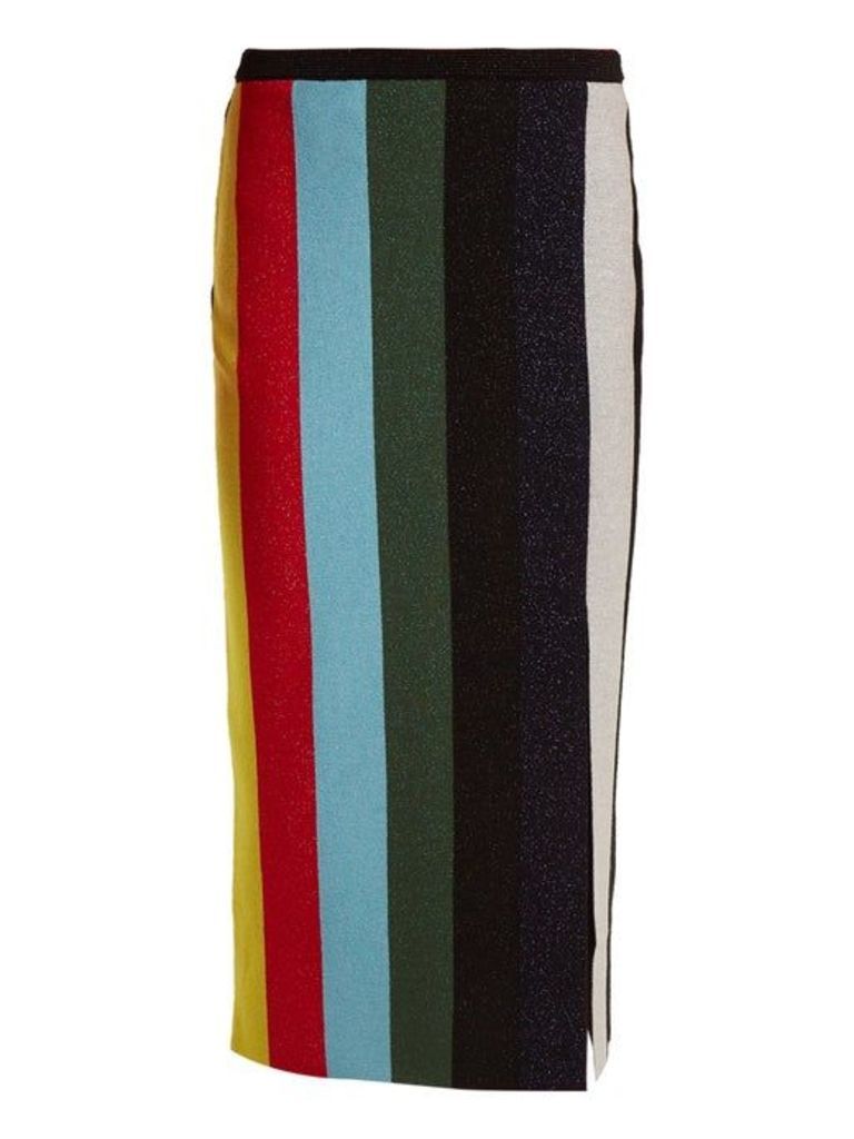 Diane Von Furstenberg - Striped Stretch Knit Pencil Skirt - Womens - Multi