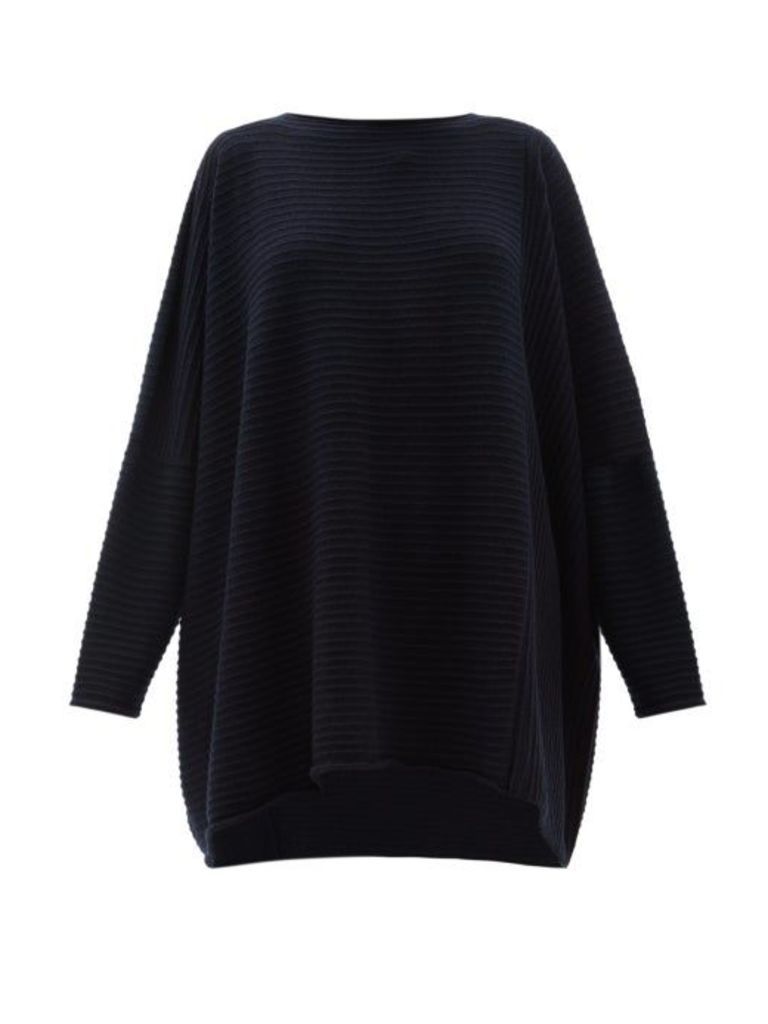 Eskandar - Oversized Ribbed-cashmere Sweater - Womens - Navy