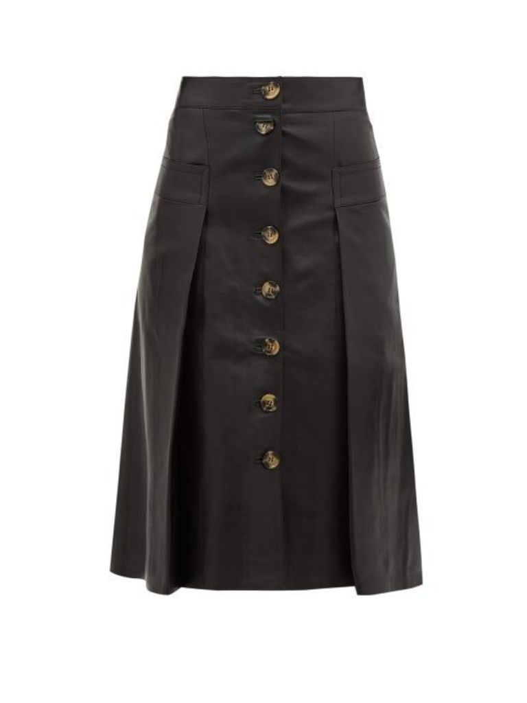 Dodo Bar Or - Galina High-rise Leather Midi Skirt - Womens - Black