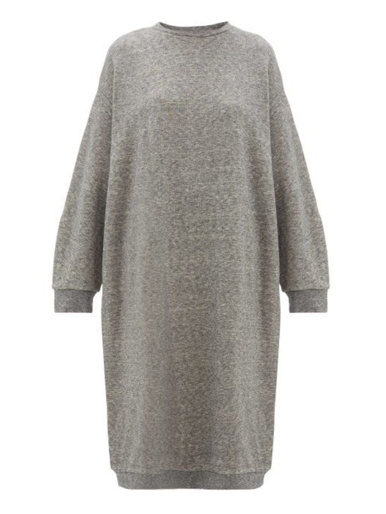 Raey - Oversized Cotton-blend Midi Dress - Womens - Grey