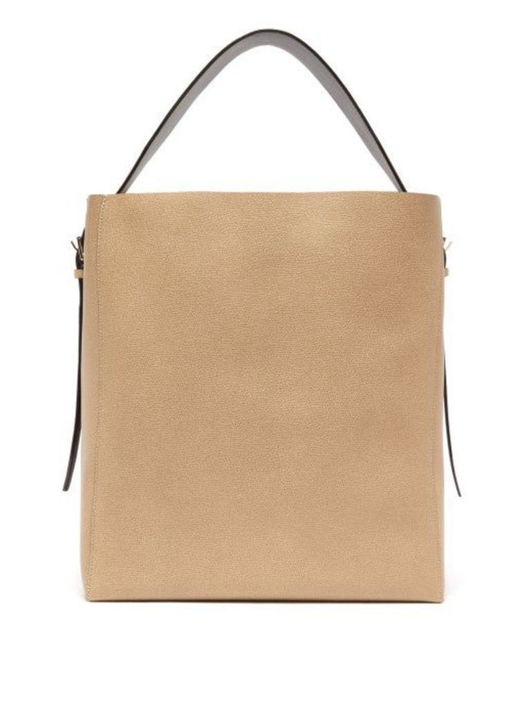 Valextra - Medium Grained-leather Tote Bag - Womens - Beige