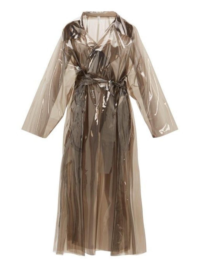 Norma Kamali - Dolman 80s Clear Trench Coat - Womens - Clear