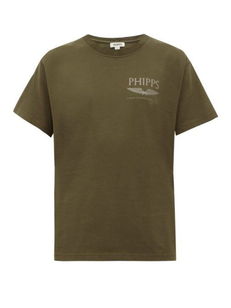 Phipps - Flight-logo Cotton T-shirt - Womens - Khaki