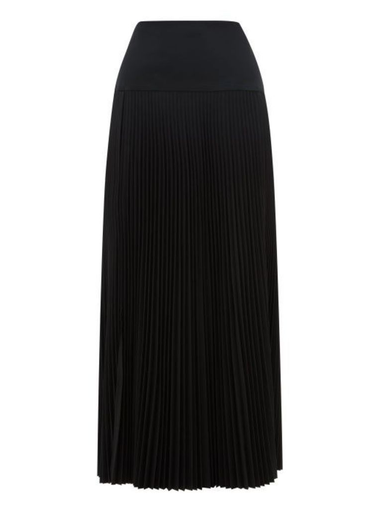 Joseph - Bryanna Drop-waist Pleated Midi Skirt - Womens - Black