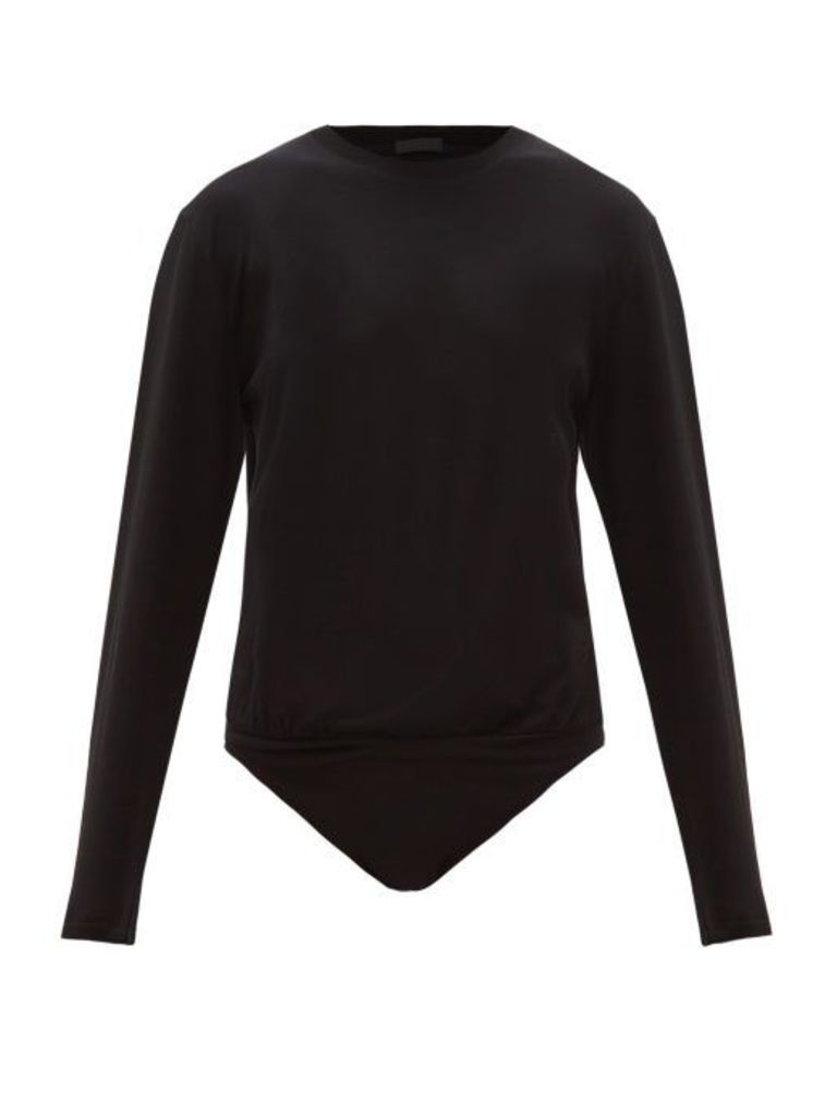 Atm - Long-sleeve Cotton-jersey Bodysuit - Womens - Black