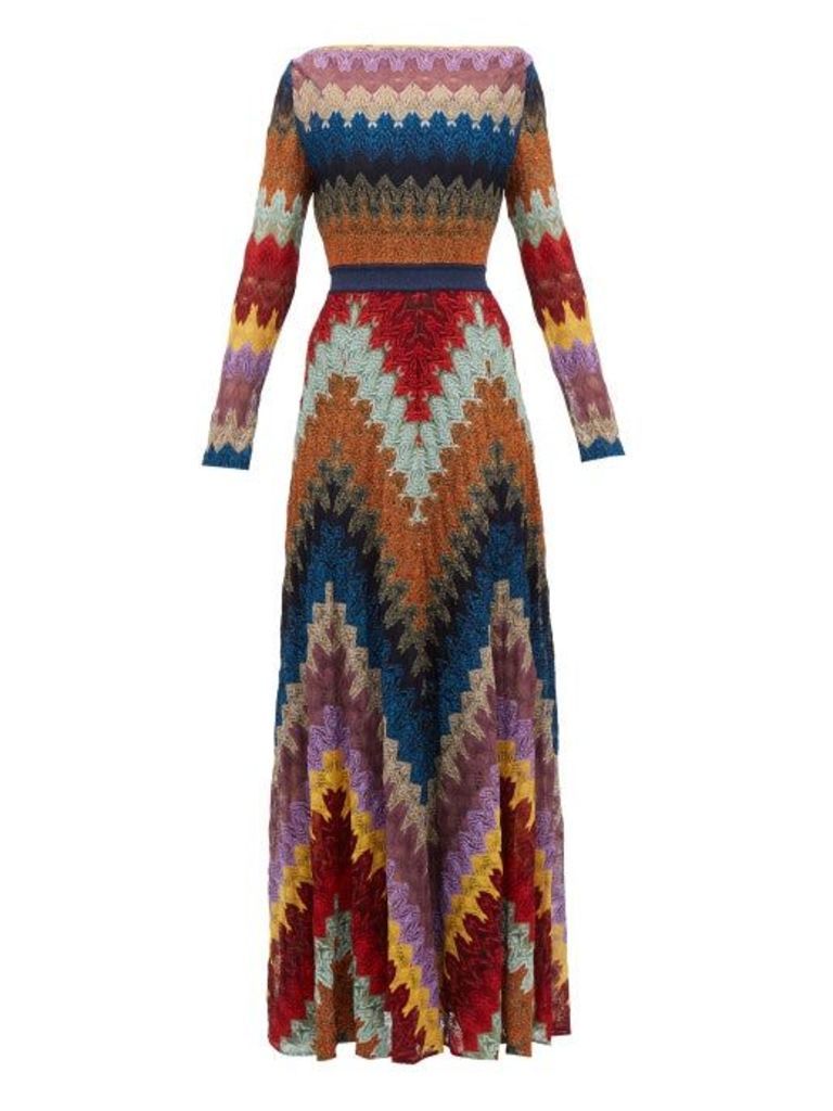 Missoni - Zigzag Metallic Knit Dress - Womens - Multi