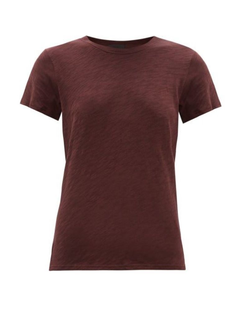 Atm - Slubbed Cotton-jersey T-shirt - Womens - Burgundy