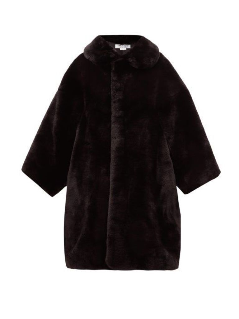 Comme Des Garçons Comme Des Garçons - Oversized Faux-fur Coat - Womens - Black