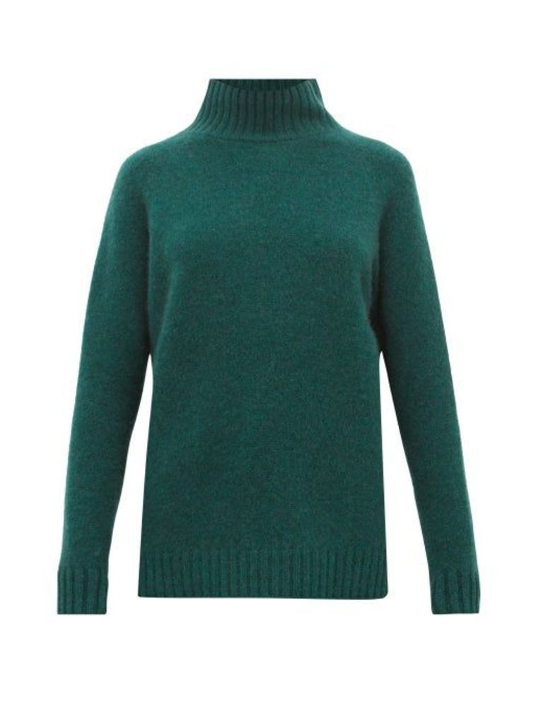 The Elder Statesman - Highland High-neck Cashmere Sweater - Womens - Green