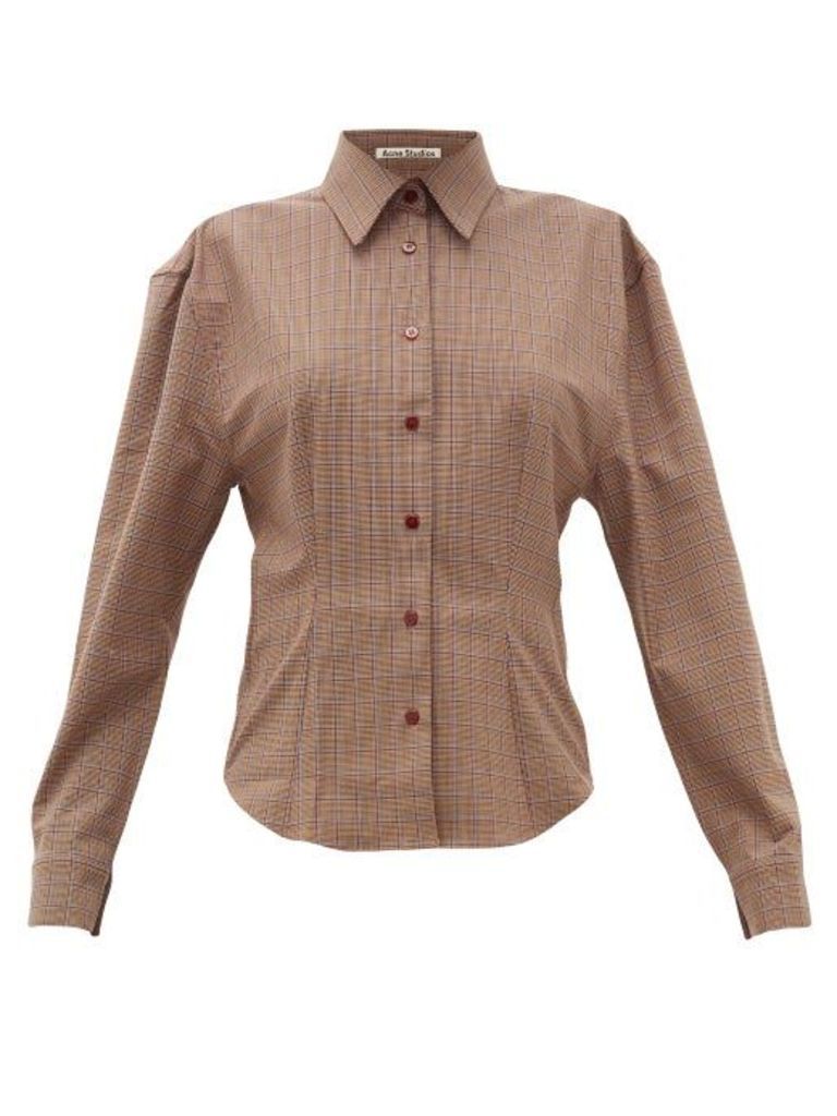 Acne Studios - Sovilla Checked Twill Slim-fit Shirt - Womens - Brown Multi