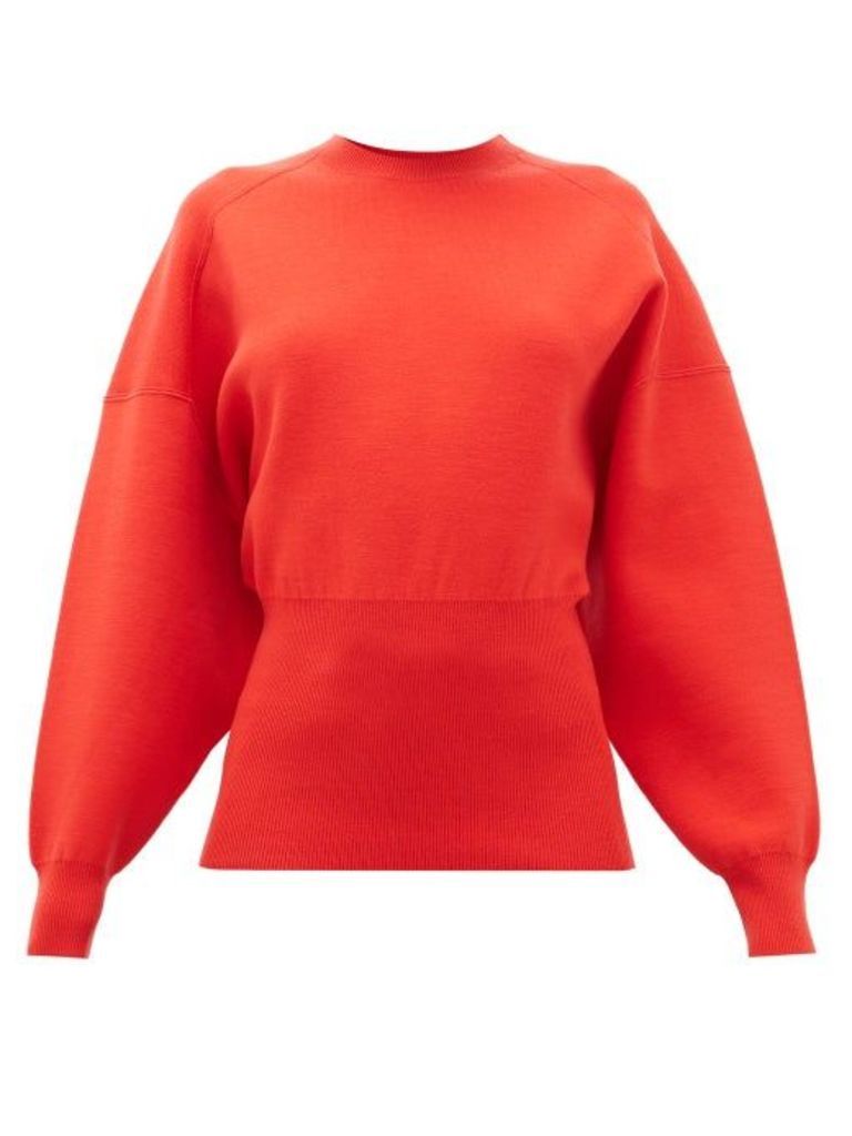 Acne Studios - Kaphne Blouson-sleeve Slim-fit Sweater - Womens - Red