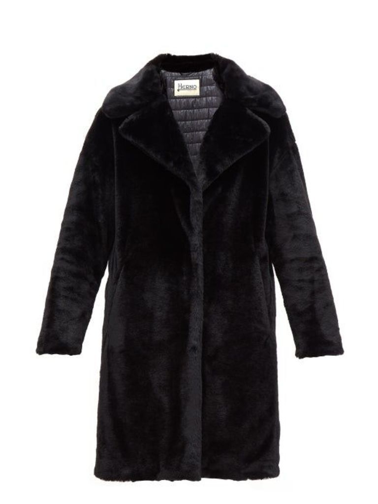 Herno - Padded Faux-fur Coat - Womens - Black