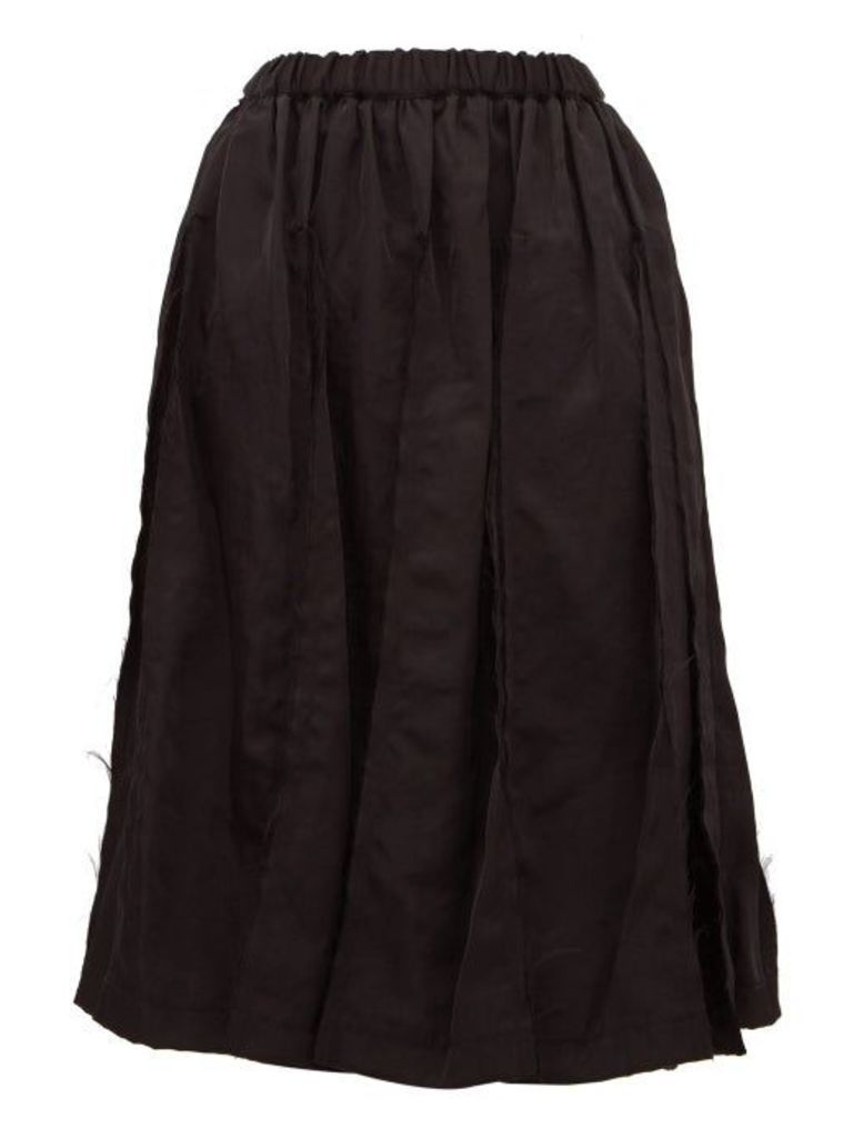 Comme Des Garçons Comme Des Garçons - Raw-edge Panelled Twill Skirt - Womens - Black