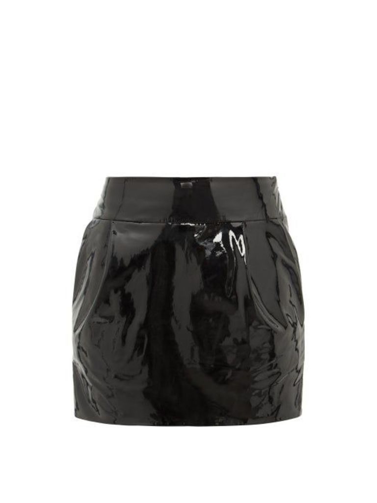 Alexandre Vauthier - Patent-leather Mini Skirt - Womens - Black