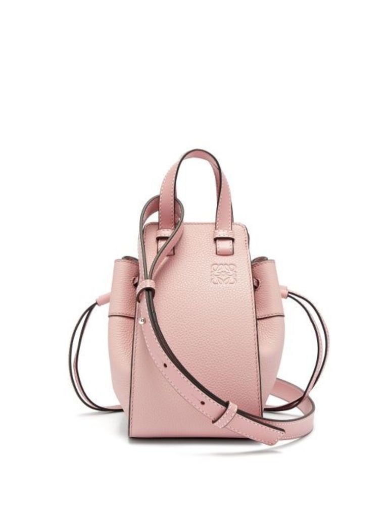 Loewe - Hammock Mini Grained-leather Cross-body Bag - Womens - Pink