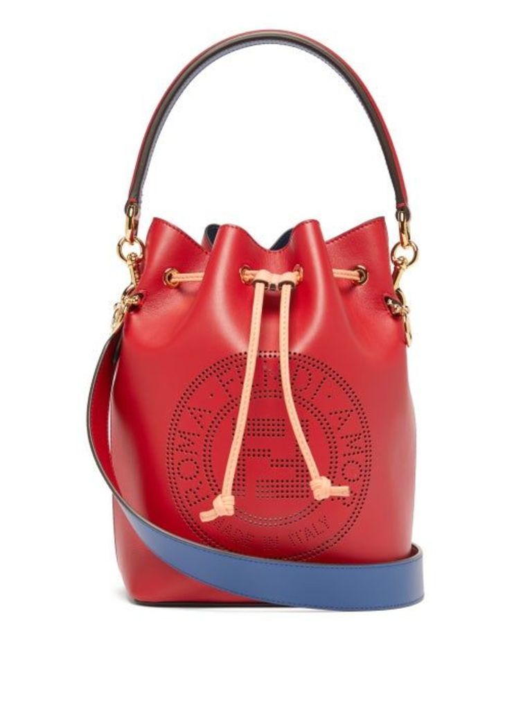 Fendi - Mon Tresor Ff Leather Bucket Cross-body Bag - Womens - Red Multi