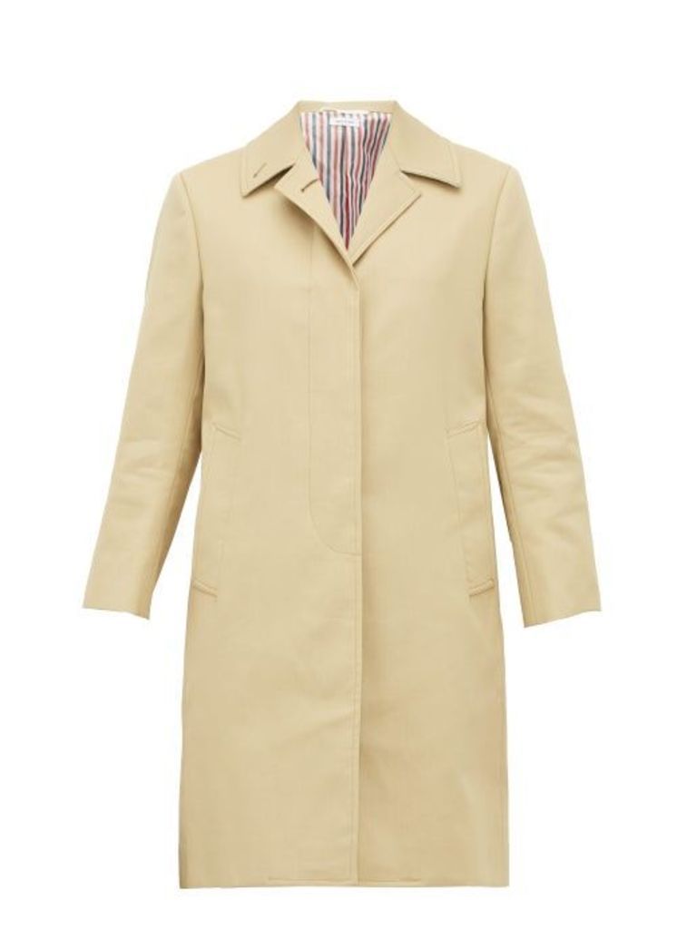 Thom Browne - Single-breasted Cotton Coat - Womens - Beige