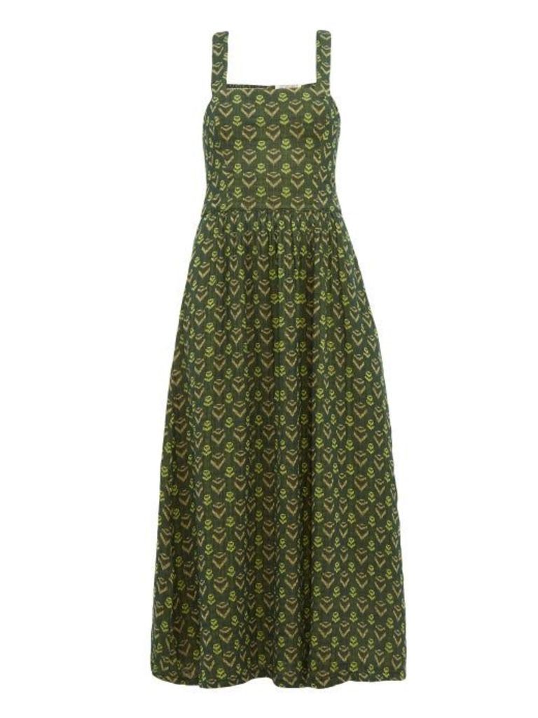 Ace & Jig - Willa Cross-over Cotton Dress - Womens - Green Multi