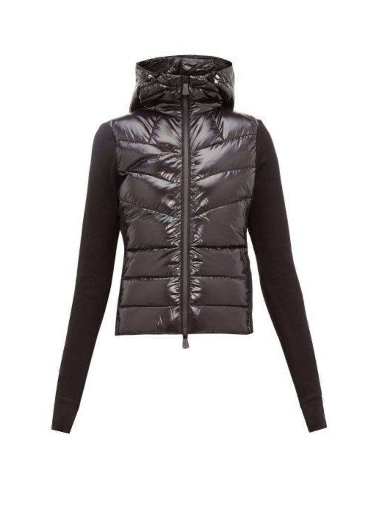 Moncler Grenoble - Fleece Sleeved Padded Jacket - Womens - Black