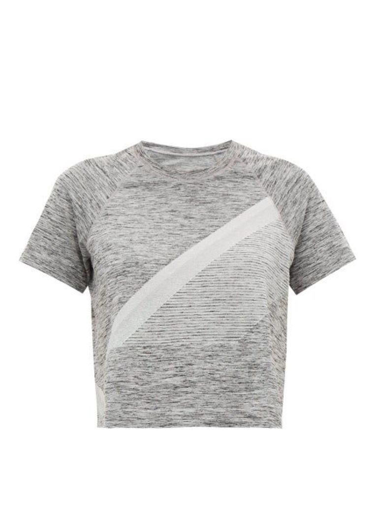 Lndr - Comet Cropped Seamless Jersey T-shirt - Womens - Grey