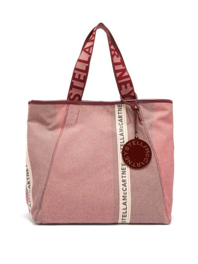 Stella Mccartney - Patchwork Logo-jacquard Canvas Tote Bag - Womens - Pink Multi