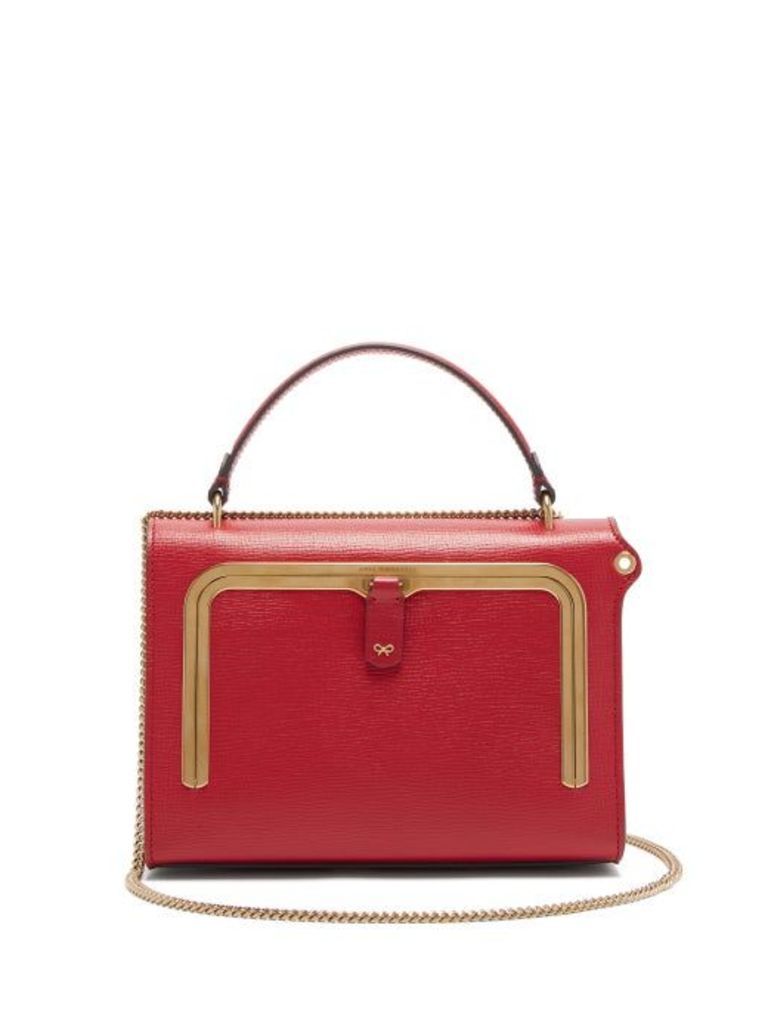 Anya Hindmarch - Postbox Small Grained-leather Cross-body Bag - Womens - Red