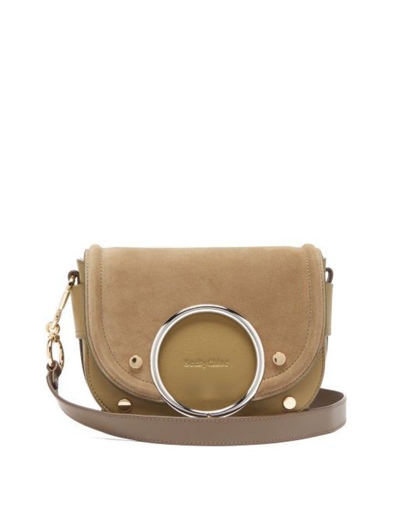 See By Chloé - Mara Suede And Leather Cross-body Bag - Womens - Khaki