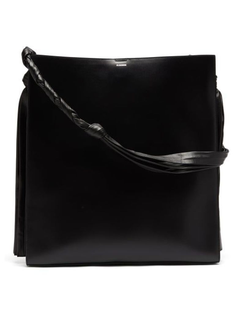 Jil Sander - Tangle Large Leather Shoulder Bag - Womens - Black