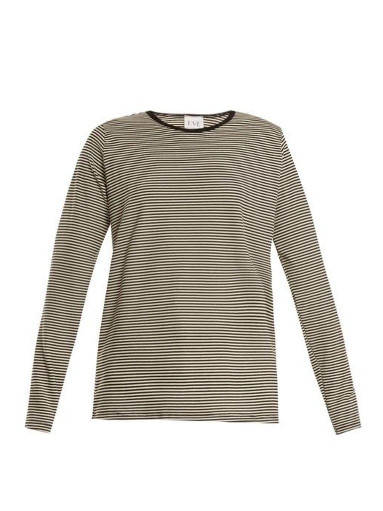 Eve Denim - Alexa Striped Jersey T Shirt - Womens - Black White