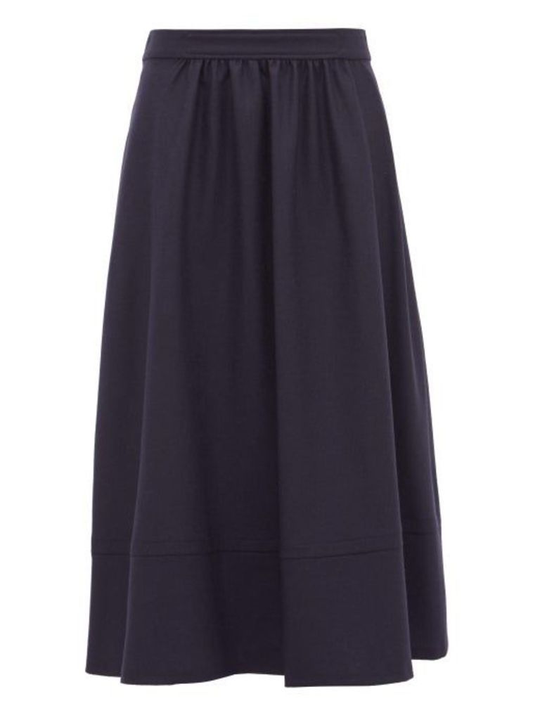 A.p.c. - Margaux Wool Midi Skirt - Womens - Navy