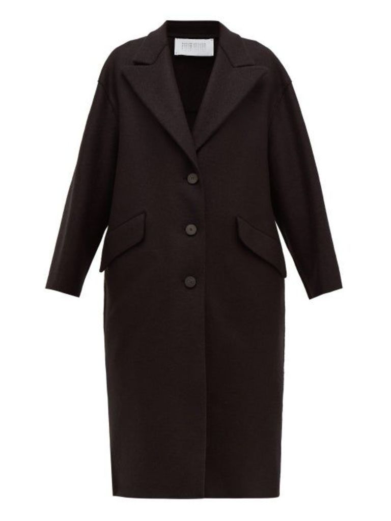 Harris Wharf London - Oversized Single-breasted Pressed Wool Coat - Womens - Black