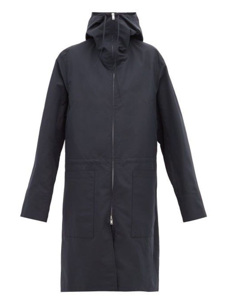 Jil Sander - Hooded Technical Raincoat - Womens - Navy