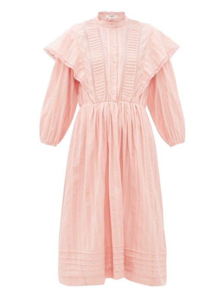 Isabel Marant Étoile - Paolina Striped Cotton Midi Dress - Womens - Pink