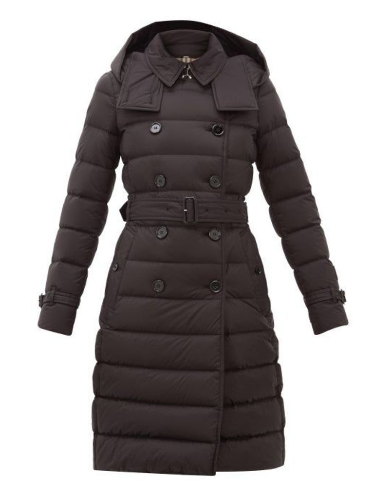 Burberry - Arniston Hooded Quilted Shell Coat - Womens - Black