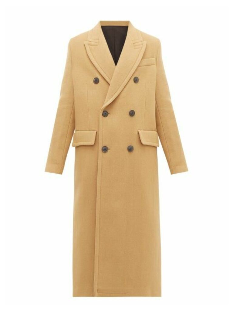 Ami - Double-breasted Virgin Wool-blend Coat - Womens - Camel