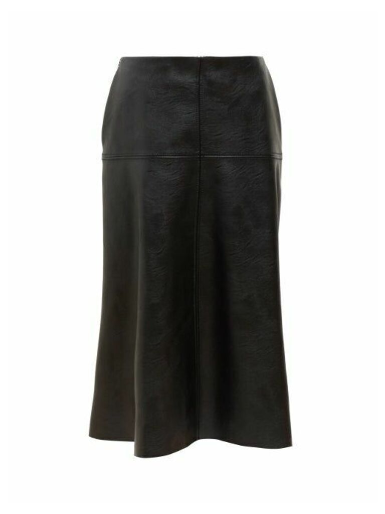 Stella Mccartney - Alter Faux Leather Midi Skirt - Womens - Black