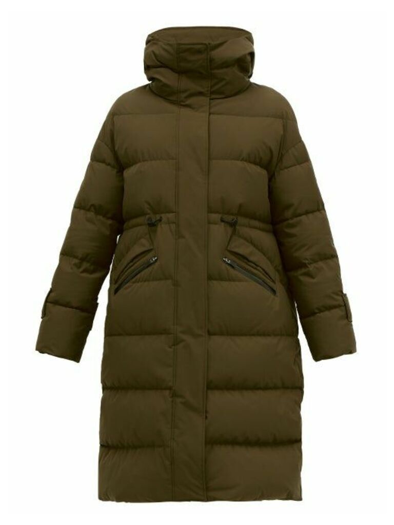 Herno - High Neck Quilted Down Filled Coat - Womens - Khaki