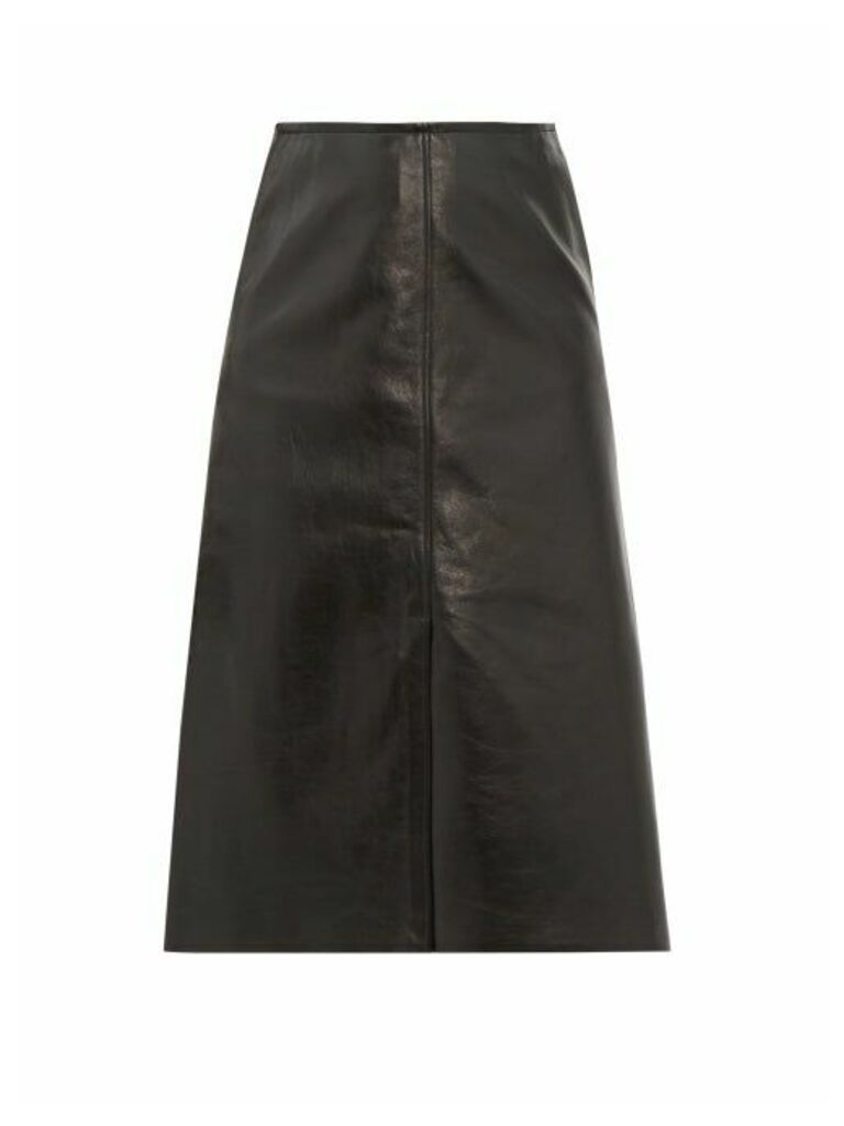 Joseph - Iden Panelled Leather Skirt - Womens - Black