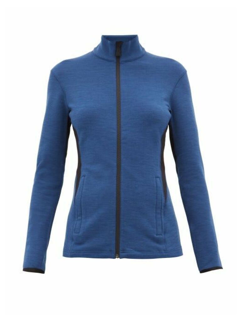 Aztech Mountain - Bonnie's Rubberised-logo Zip-through Sweater - Womens - Blue