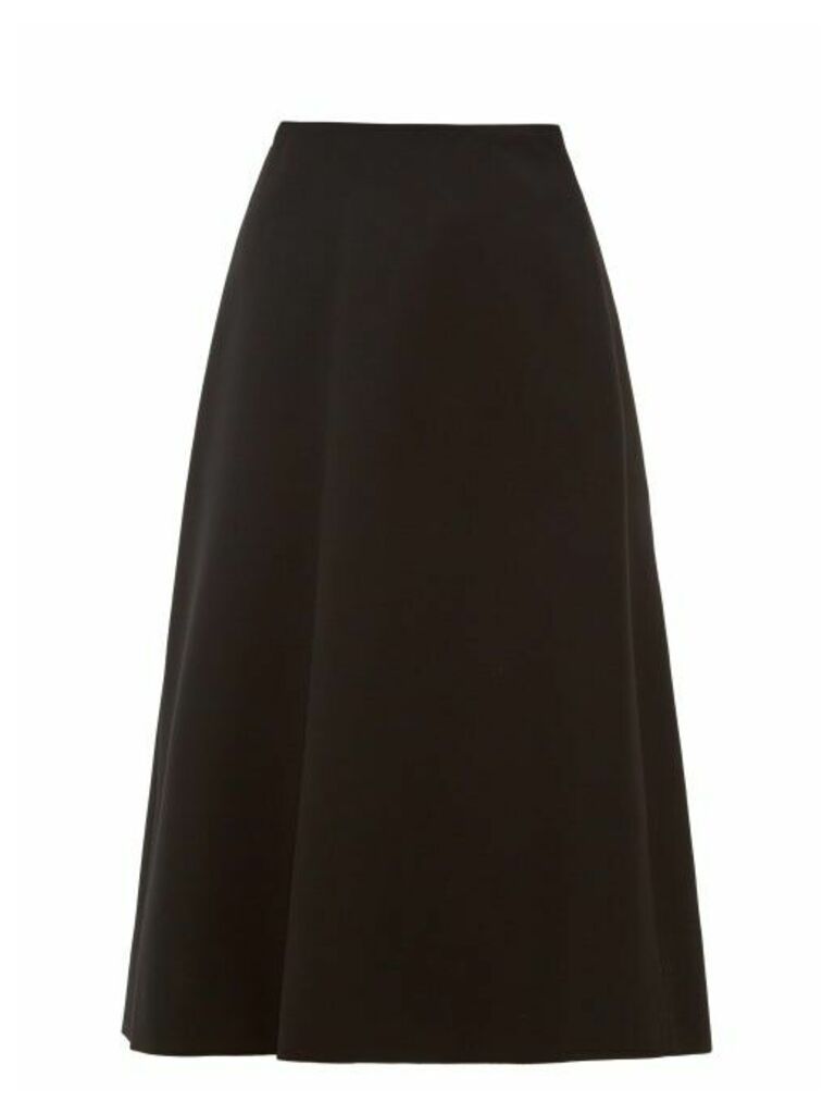 Balenciaga - A-line Virgin-wool Gabardine Skirt - Womens - Black