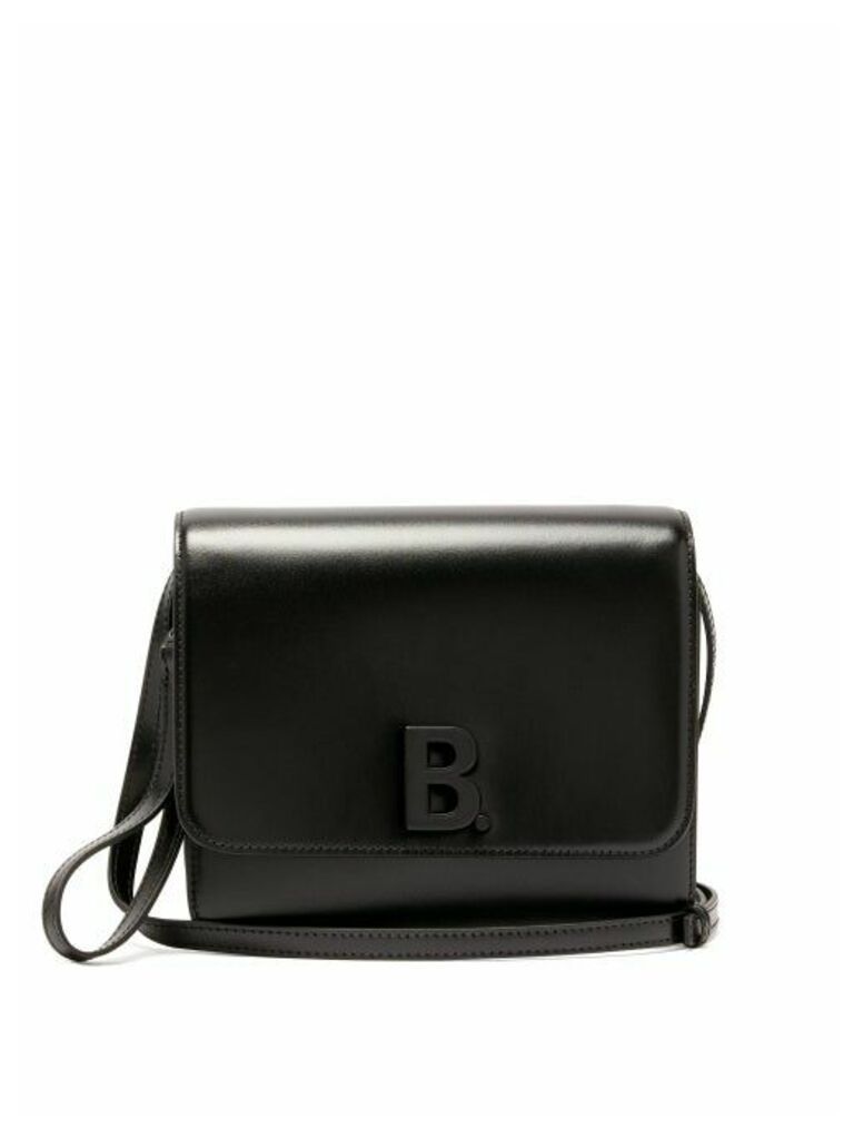 Balenciaga - B Logo Leather Cross Body Bag - Womens - Black