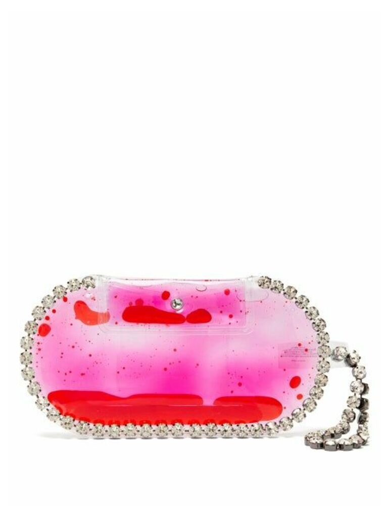 Christopher Kane - Crystal Embellished Small Pvc Clutch Bag - Womens - Pink Multi