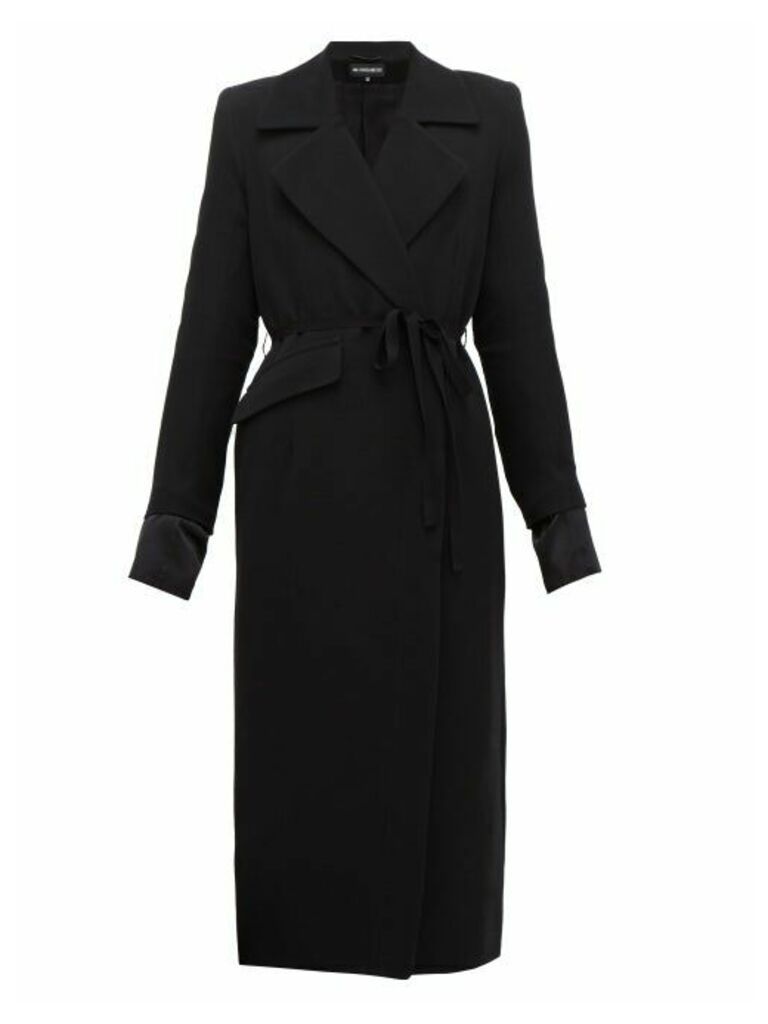 Ann Demeulemeester - Asymmetric Wool-blend Twill Coat - Womens - Black