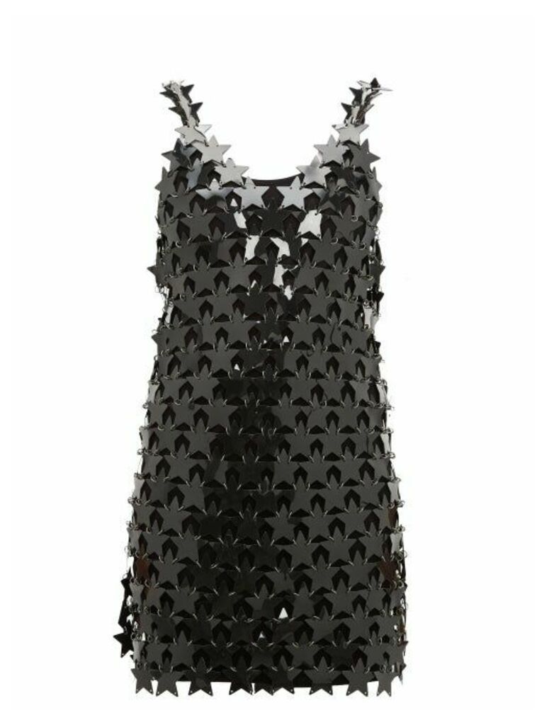 Paco Rabanne - Star-chainmail Mini Dress - Womens - Black