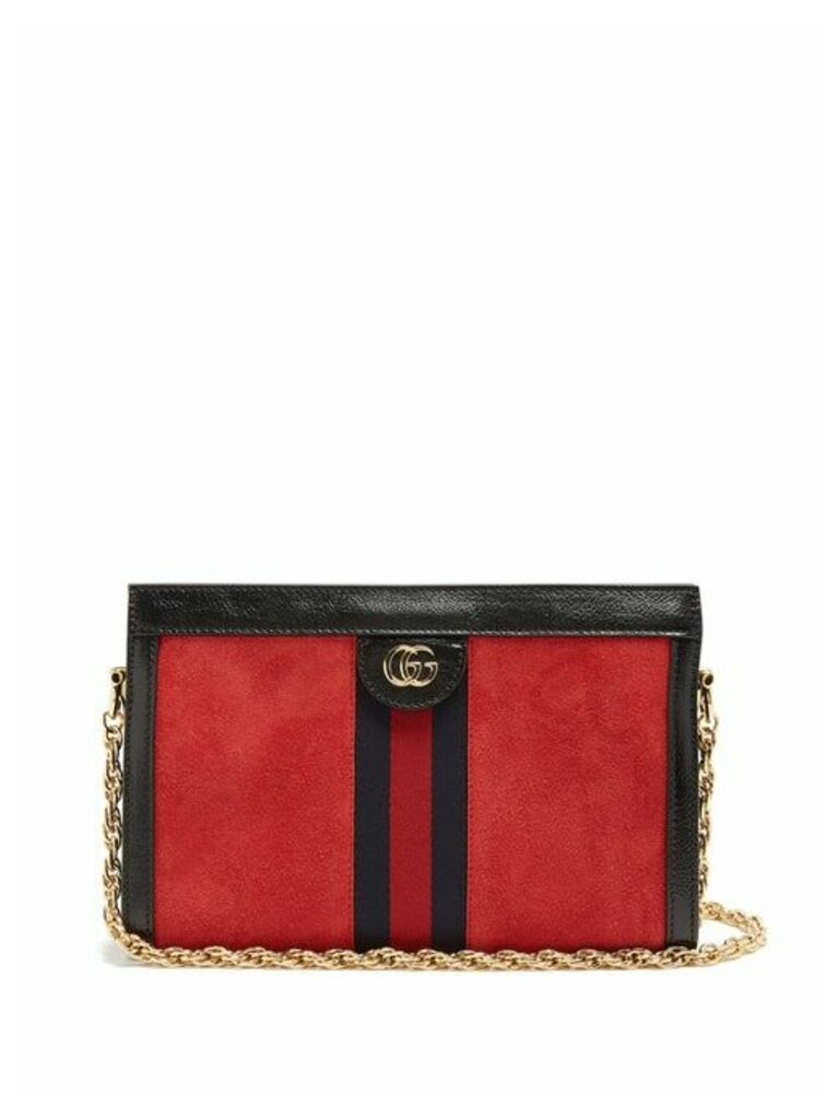 Gucci - Ophidia Suede Shoulder Bag - Womens - Red