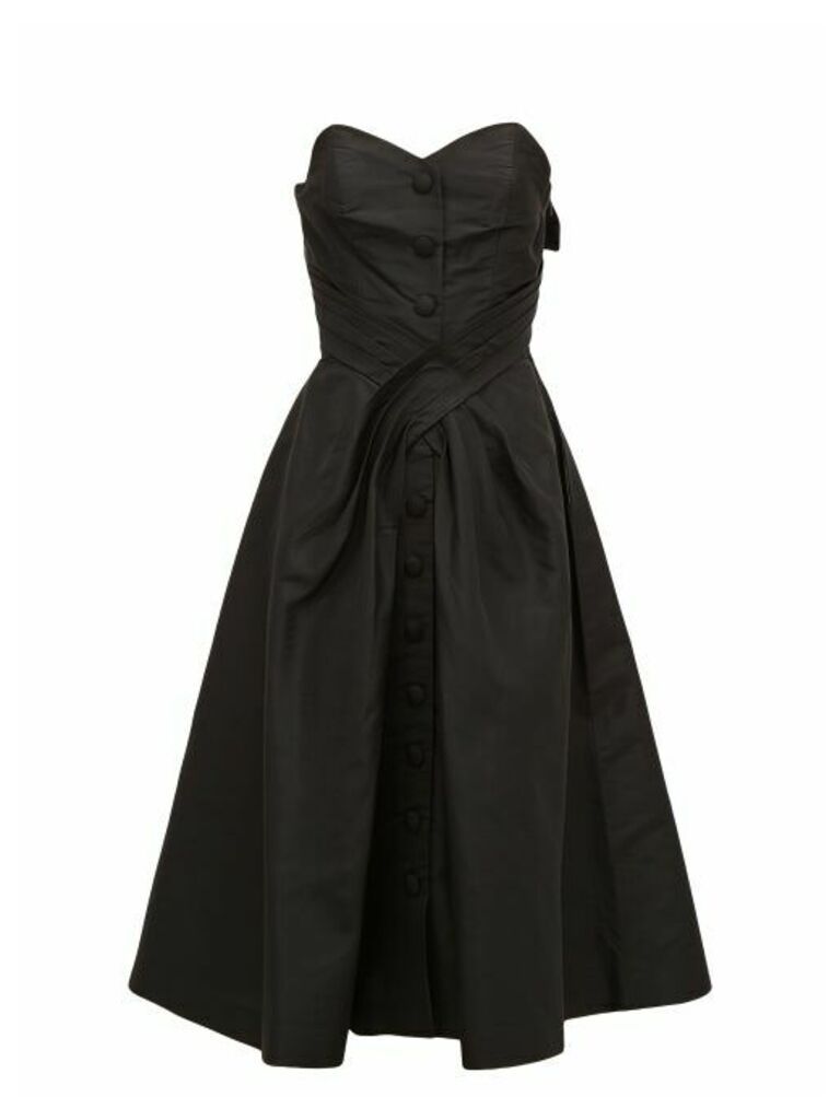 William Vintage - Christian Dior 1956 Strapless Silk-taffeta Dress - Womens - Black