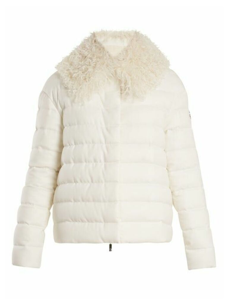 Moncler Gamme Rouge - Shearling-trimmed Quilted-down Cashmere Jacket - Womens - Cream
