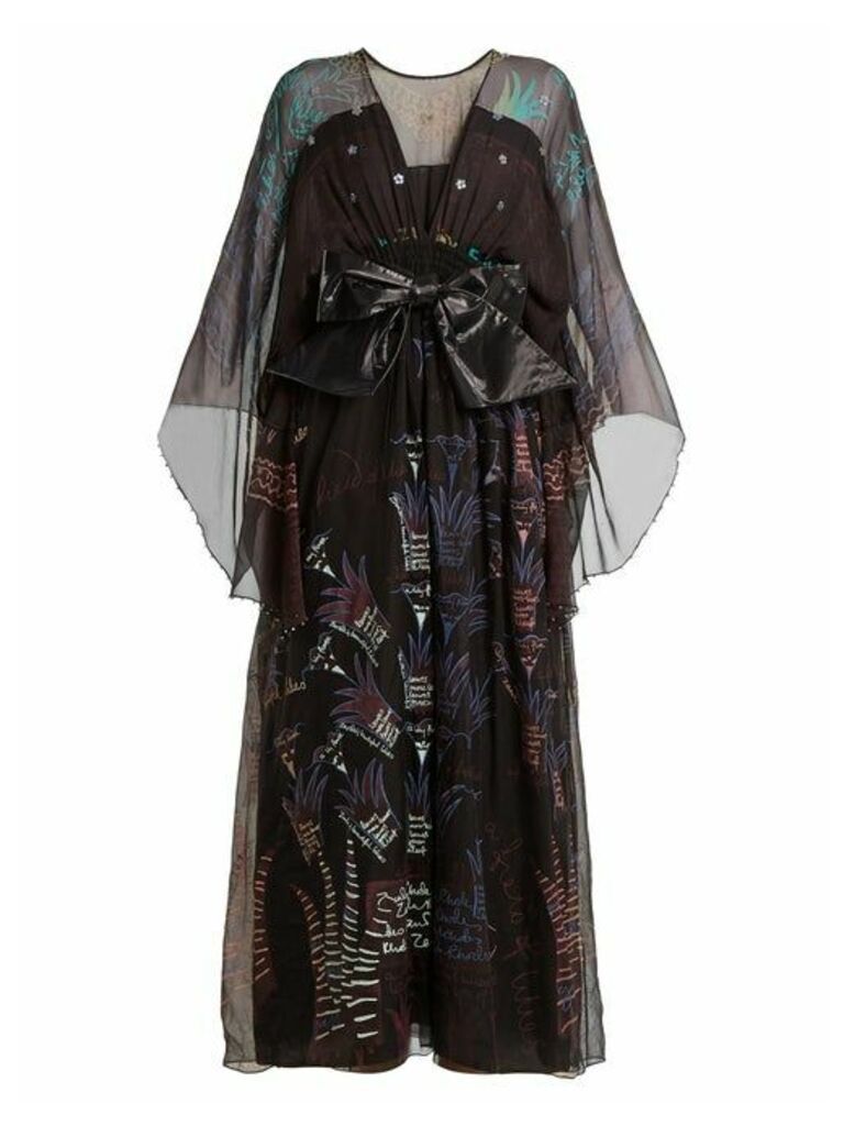 Zandra Rhodes - Summer Collection The 1973 Field Of Lilies Gown - Womens - Black Multi